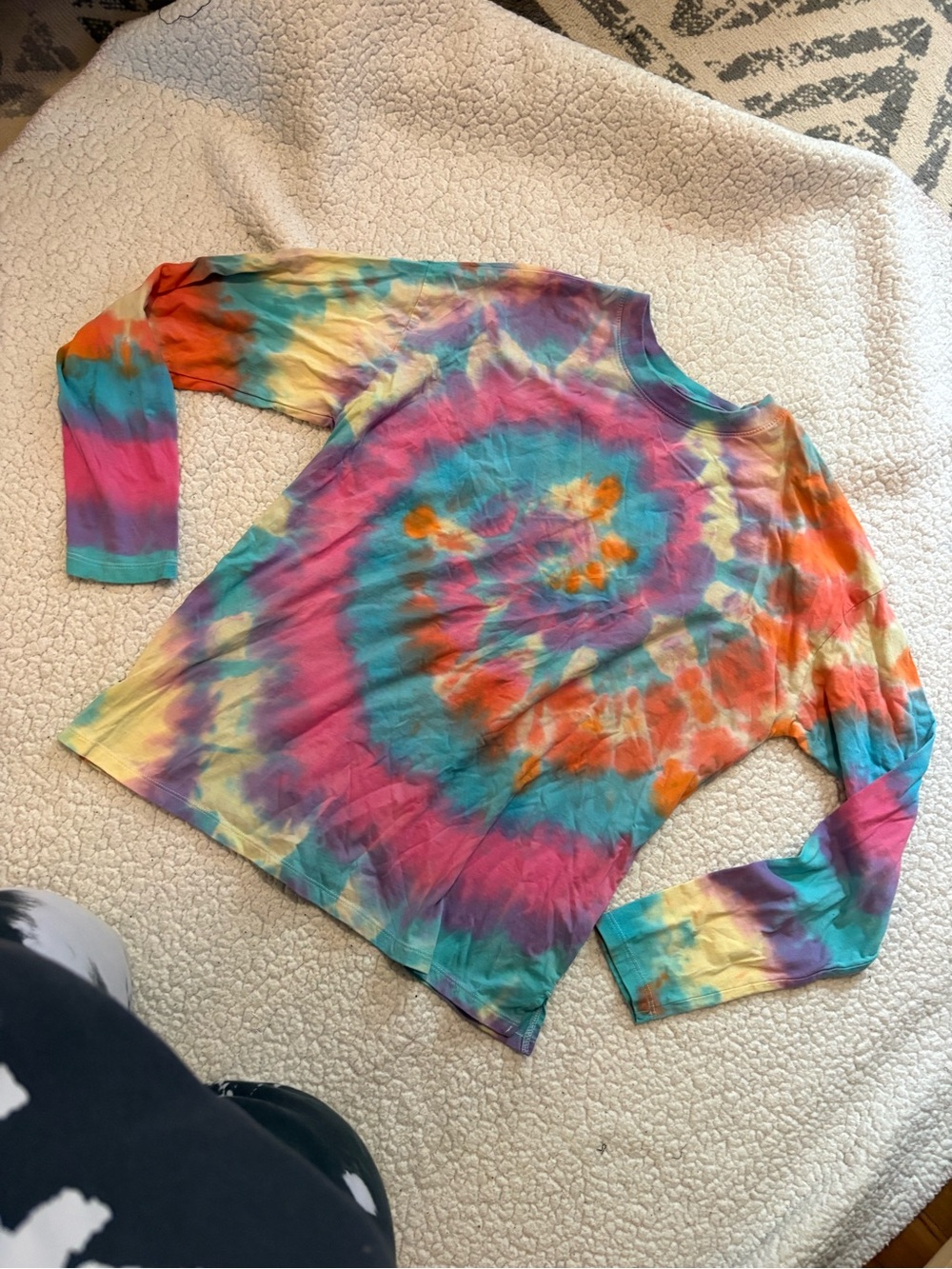 a new day Multicolor Tie-Dye Crewneck Tee